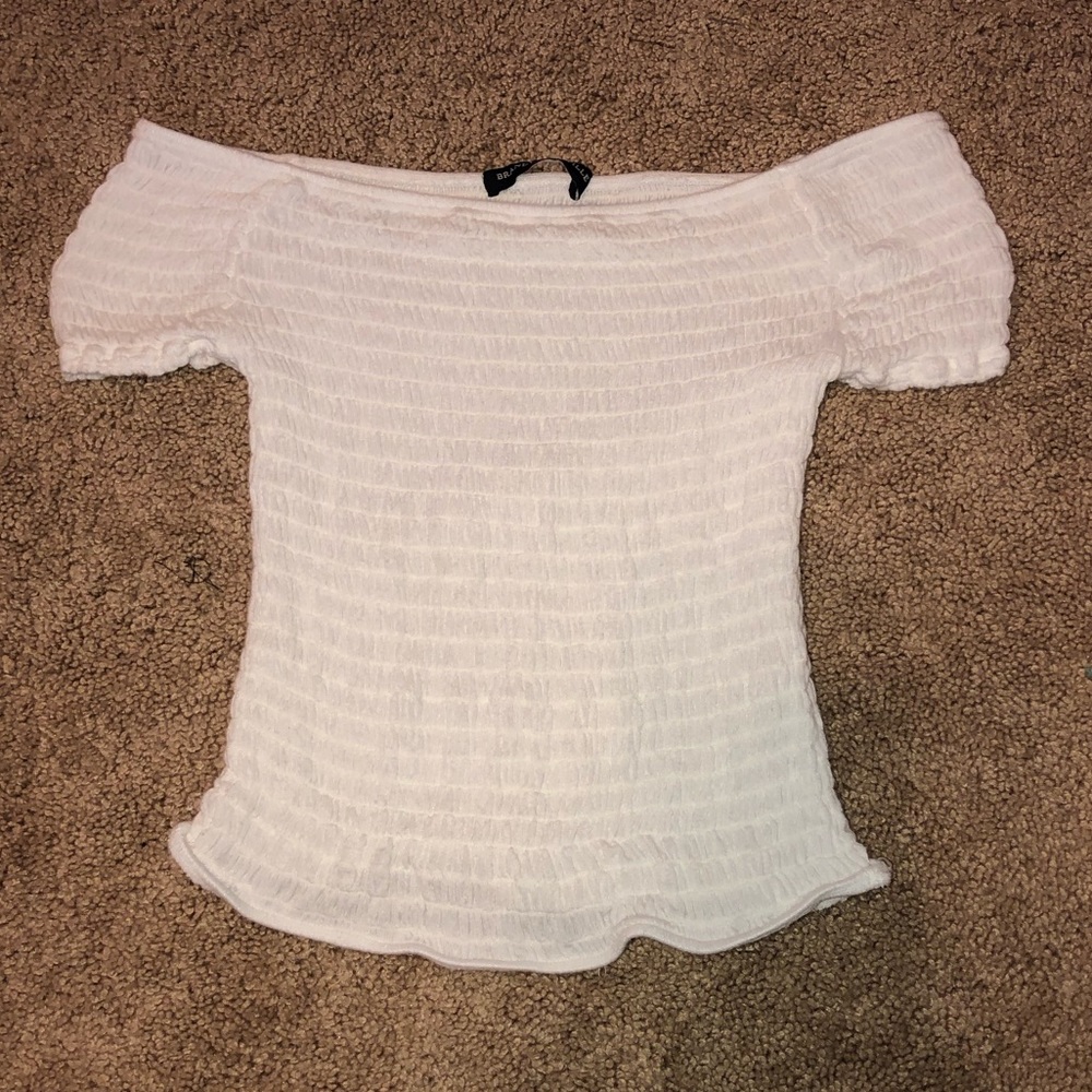 Brandy Melville white strapless crop top